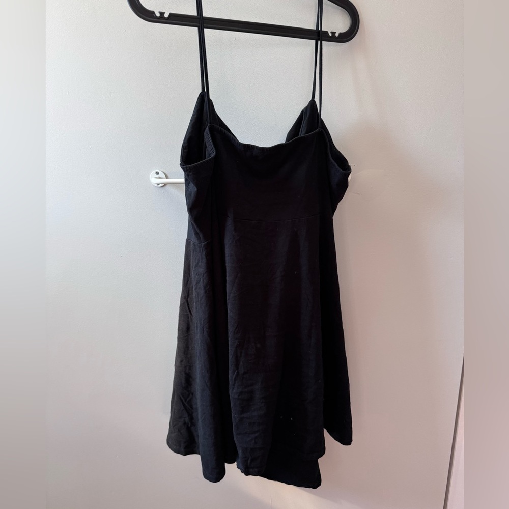 Black spaghetti strap mini dress